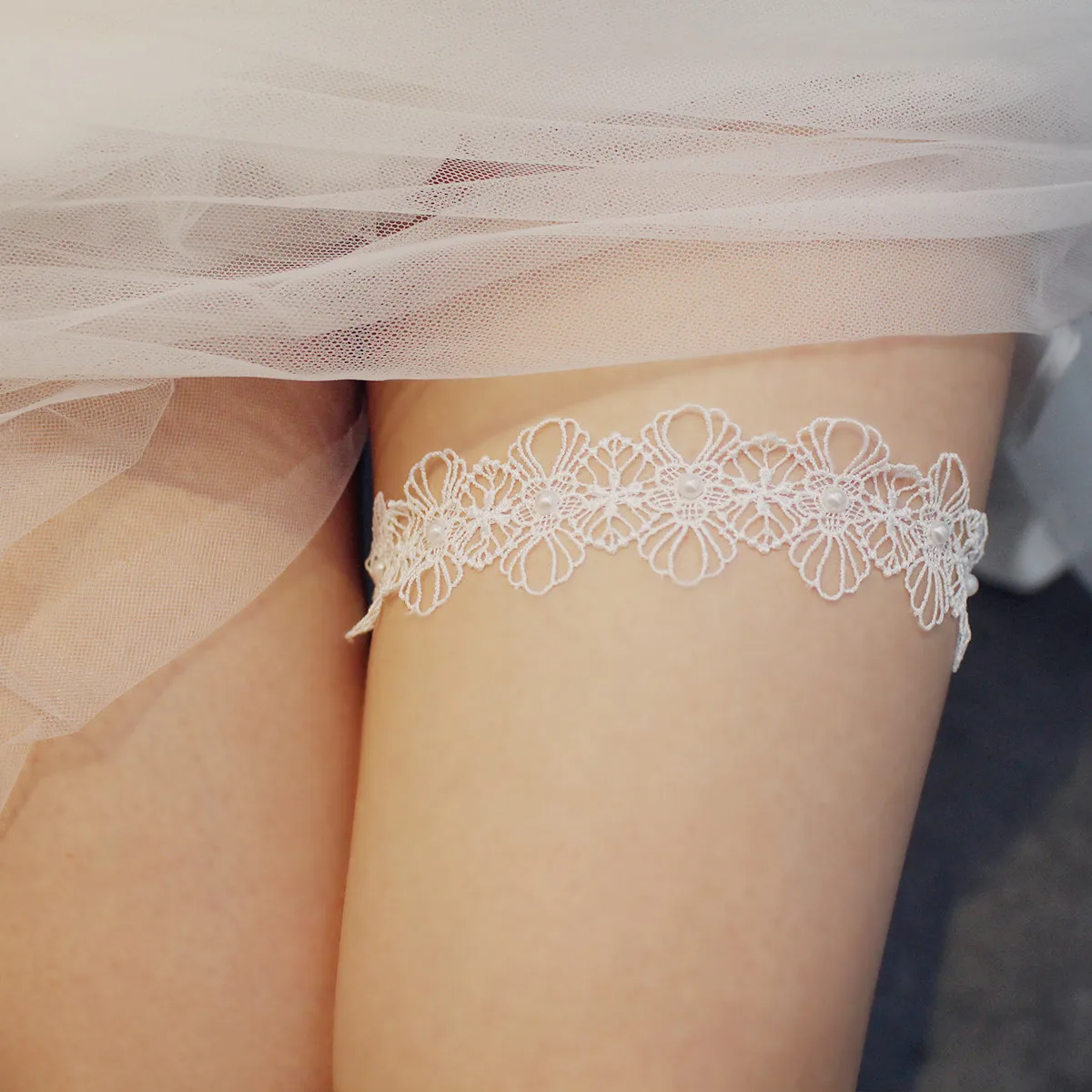 Сексуальная Кружевная подвязка SLBRIDAL с цветочным кружевом кристаллами стразами жемчугом свадебный пояс для бедра ног кольцо