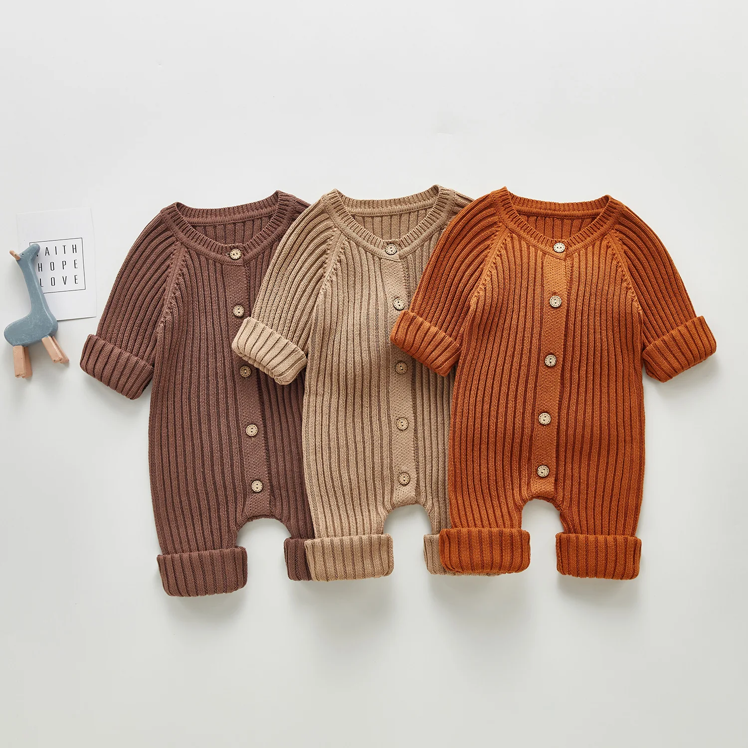 2020 autumn knitted long sleeve knit wear cardigan romper baby boy