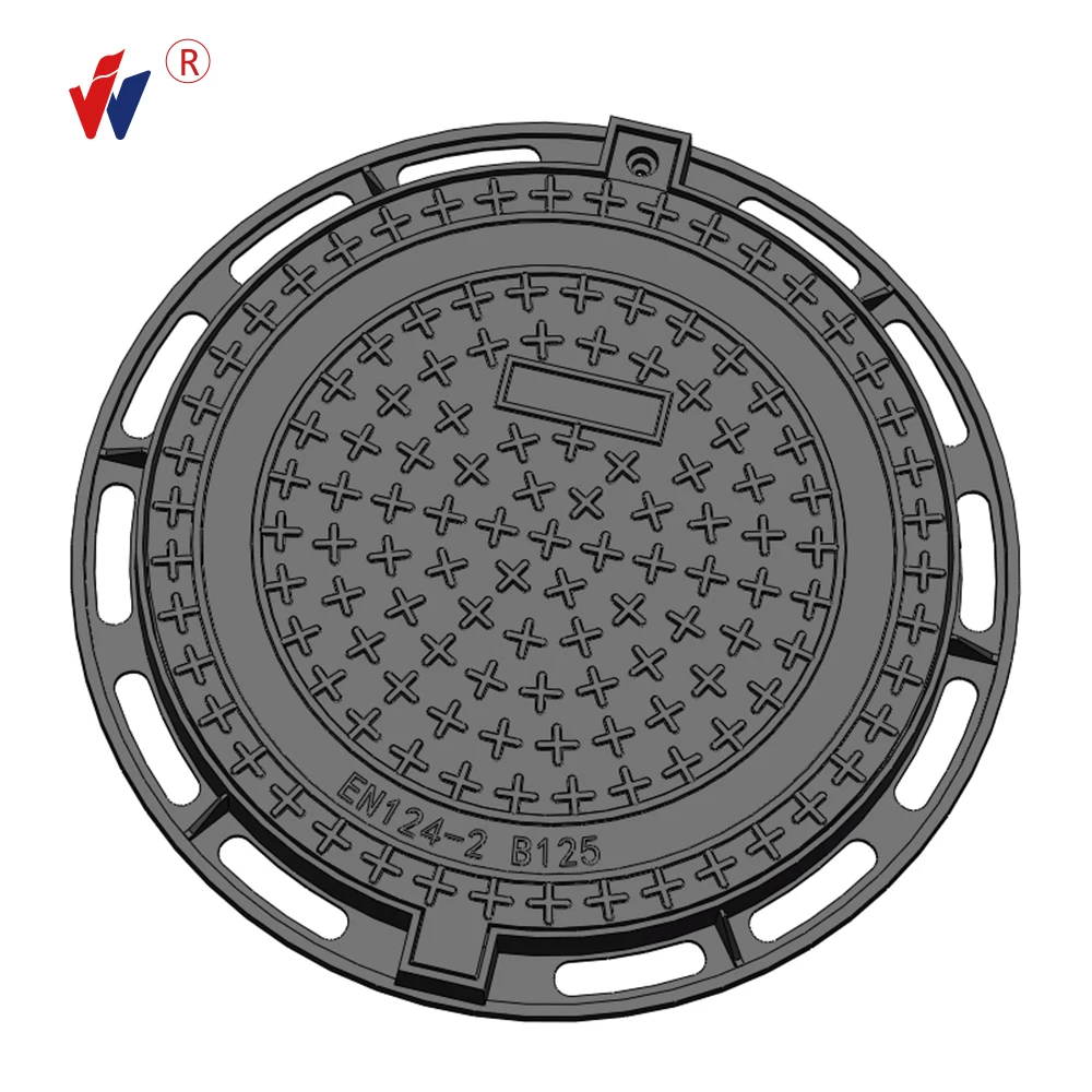 B125 Square Manhole Cover and Grate hinge manhole cover ductile cast iron manhole cover