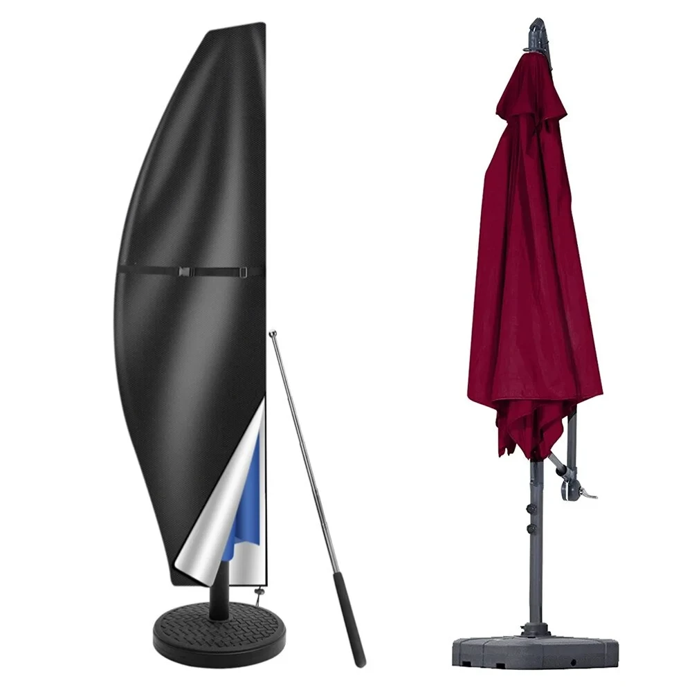 Factory price 420D oxford uv protection umbrella sunshade cover full large outdoor umbrella cover for 8ft to 12ft