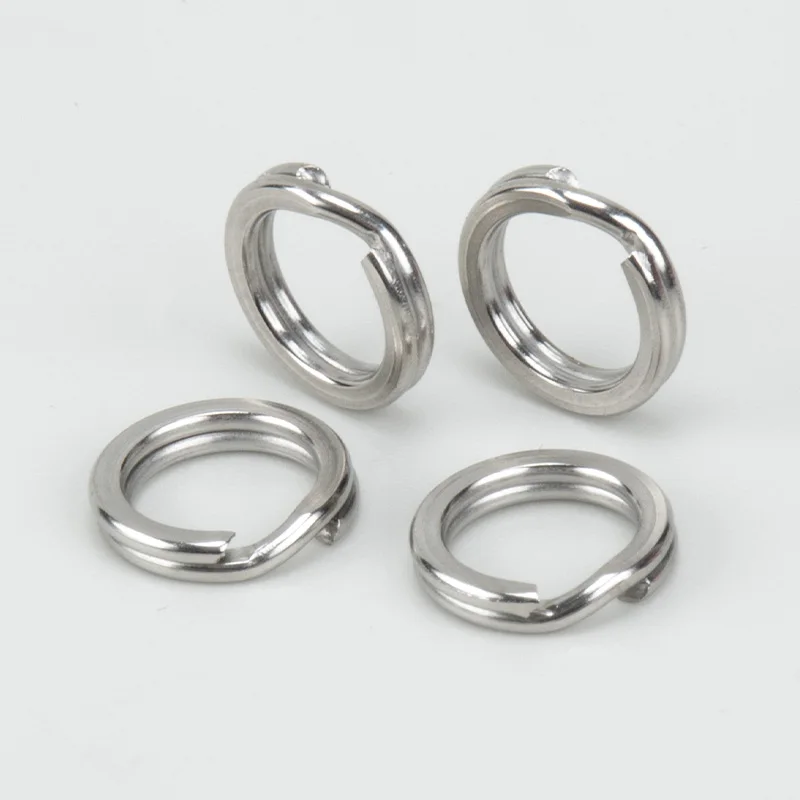 HT001 1000pcs Various Sizes Stainless Steel Fishing Split Rings Double Loop Line Connector Fishing Accessories