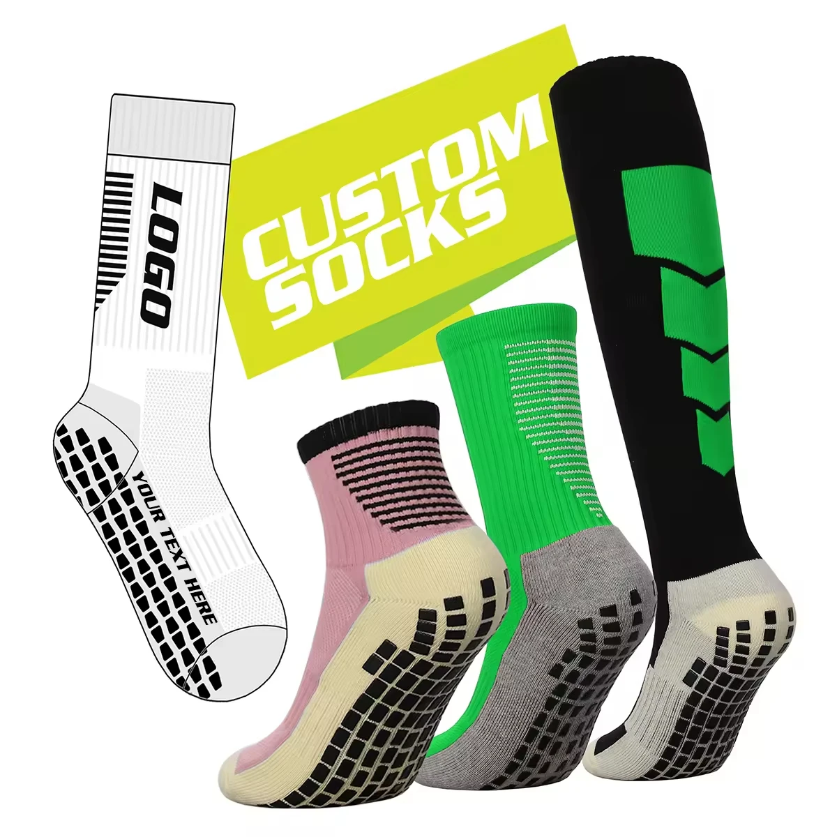 Bioserica Era antibacterial custom sports socks Custom Logo Silicone Anti Slip grip sock soccer grip anti odor socks custom