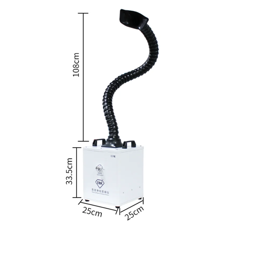 TBK Fume Extractor With Transparent Box Soldering Smoke Cleaner Screen Welding Fume Purifier For Phone Repairing Laser Machine