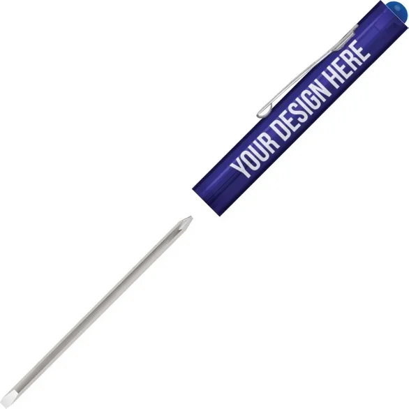 Promotional Small Reversible Pocket Screwdriver with Flathead/Straight and Phillips