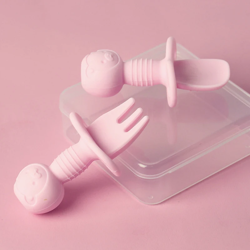 Силиконовая ложка для кормления младенцев с логотипом на заказ оптовая продажа набор мягких ложек