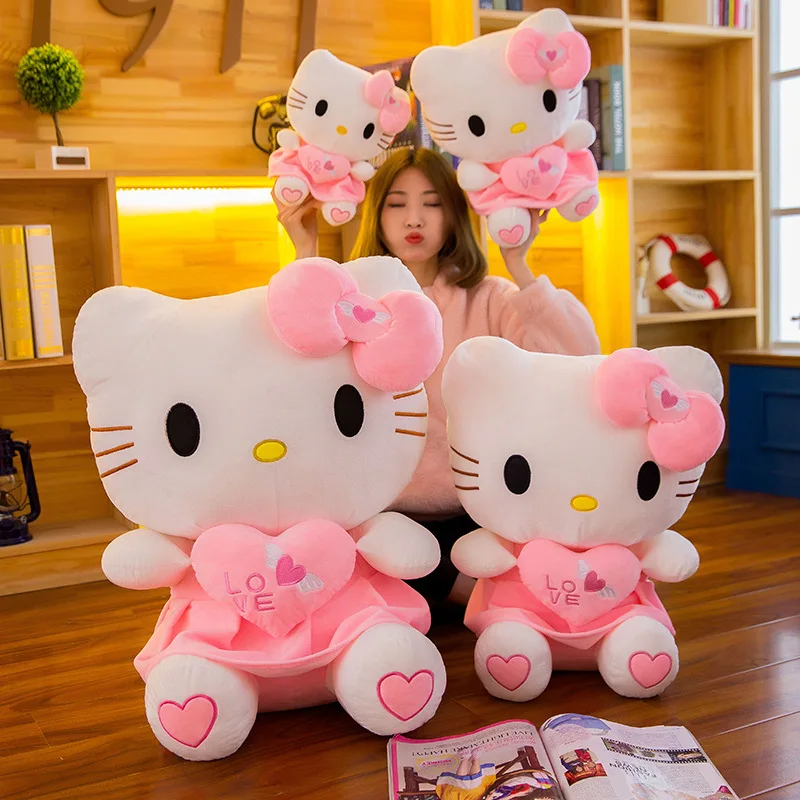2022 Wholesale New Style KITTY Cat Plush Toy Heart Angel Pillow HelloKitty Doll