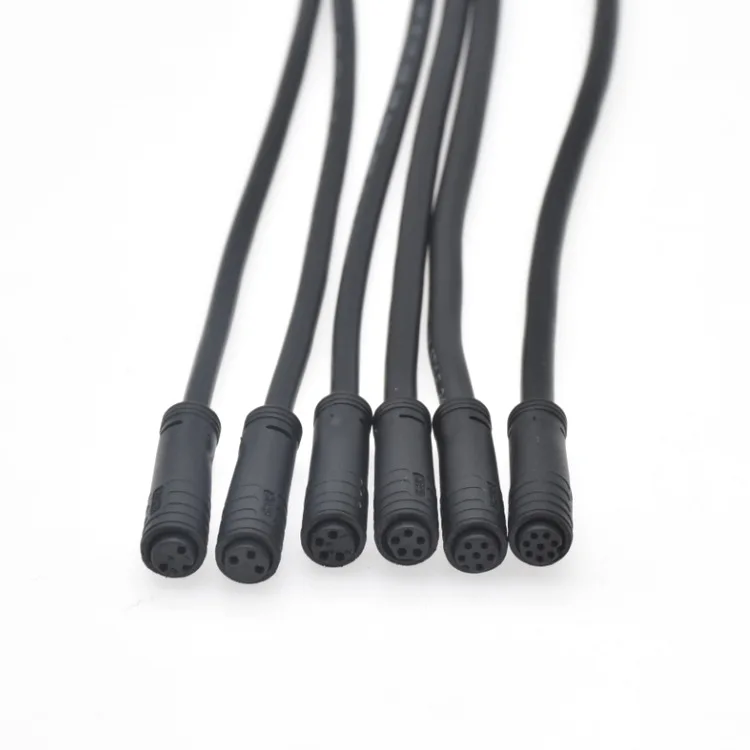 Electric bicycle/scooter/tricycle signal M8 Snap in Sensor Cable 2Pin 3Pin   8Pin  M8 Plastic Connector