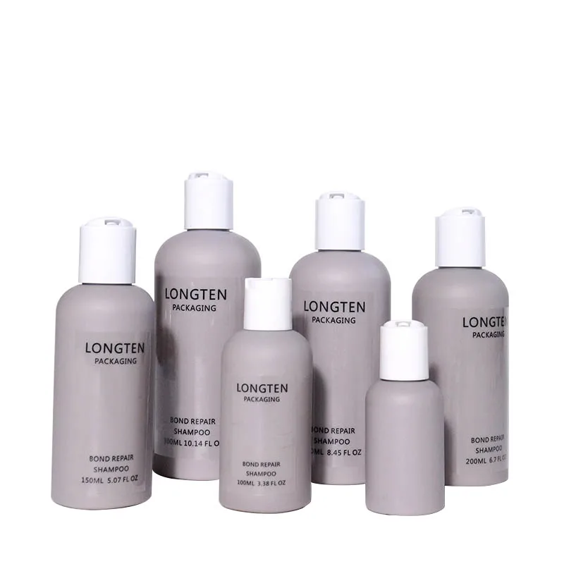 Роскошная серая пластиковая бутылка для мыла шампуня лосьона 150 мл