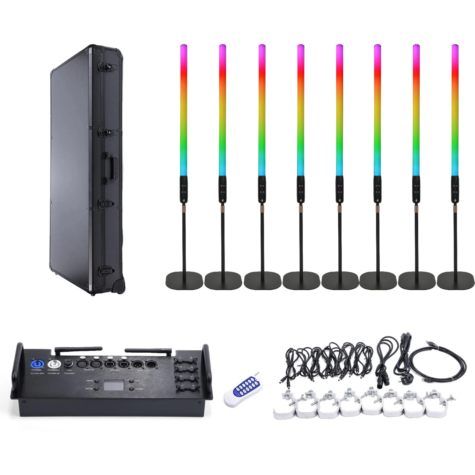 Igracelite 1Pcs IP65 1.2M LED Tube Uplights Battery Wireless Dmx 360 Degree LED Pixel Tube Light