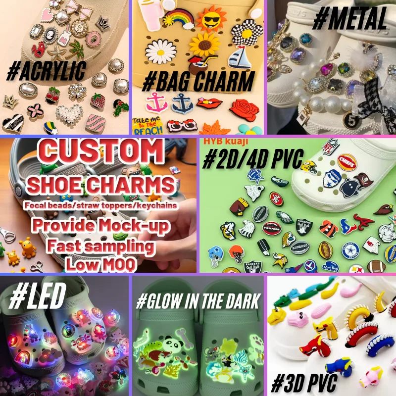 hot sale xmas custom waterproof led light shoes clogs buckle pvc led charm christmas halloween party led shoe lights bulk
