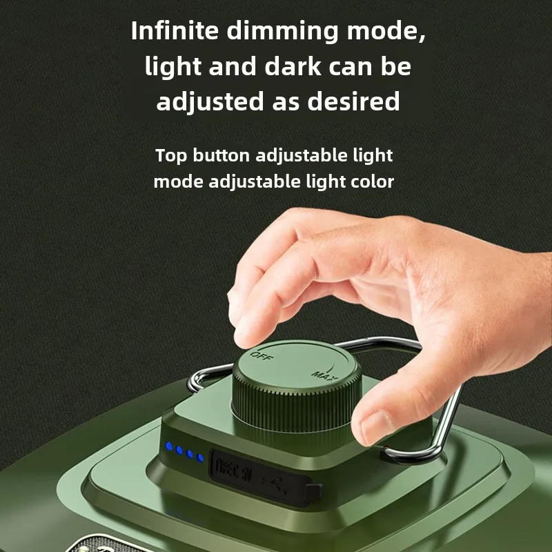Retrocamping Style Portable Rechargeable LED Ambient Tent Light Strong Horse Light Multi-Functional Camping Lamps