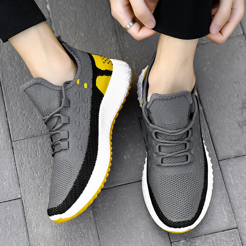 New design Casual Running Shoe Flying Knit Fashion Sport Shoes Sneakers For Men New Styles