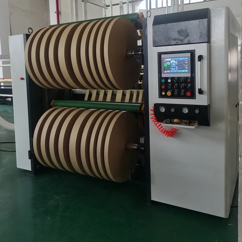Wax Coated Light Weight Paper Roll To Small Rolls Slitting Machine For Shushi Food Wrapping With Meters Counting Function