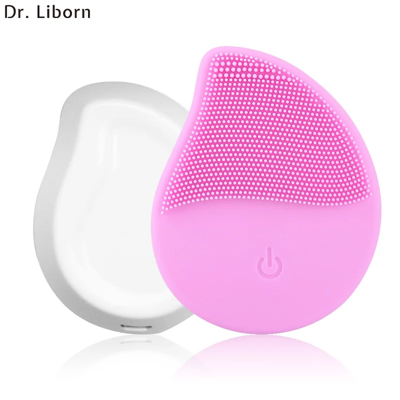  Wholesale 2021 Facial Cleansing Sonic Rechargeable Silicone Face Brush