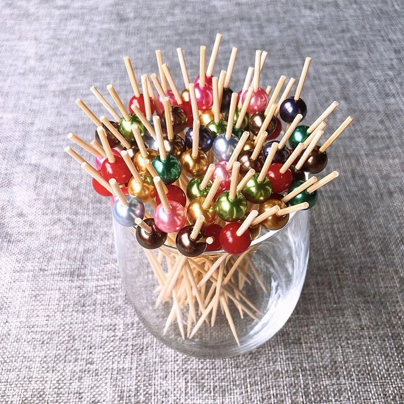 Natural Color Party Family Party Vegetable Fruit Dessert Bamboo Sticks Bamboo Massage Stick