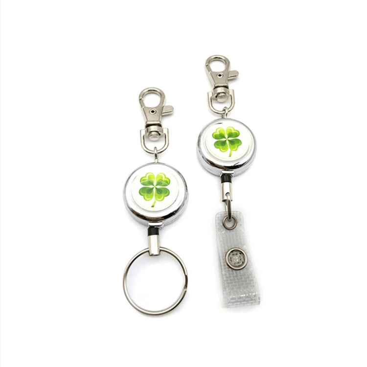 Top Quality Promotional Custom Metal Retractable Badge Reel With Hook