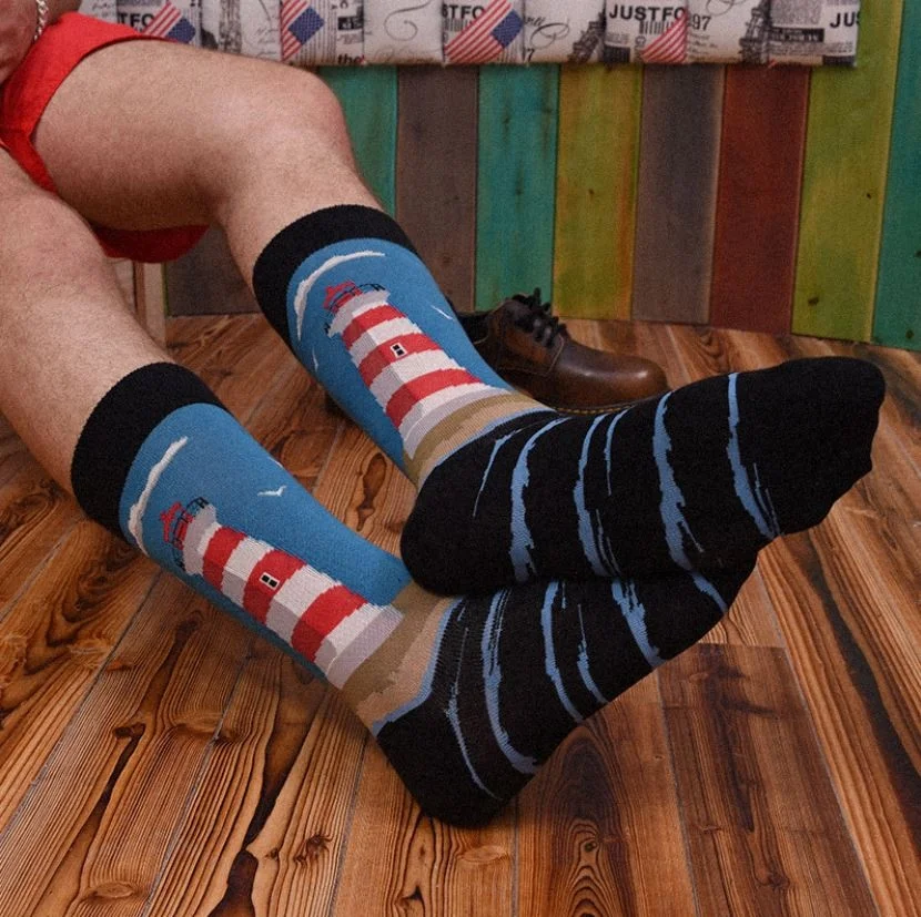 Mens Personalized Dress Trendy Socks Fashion Fun Colorful Cotton Crew Socks Hot Novelty Fun Socks With logo Wholesale