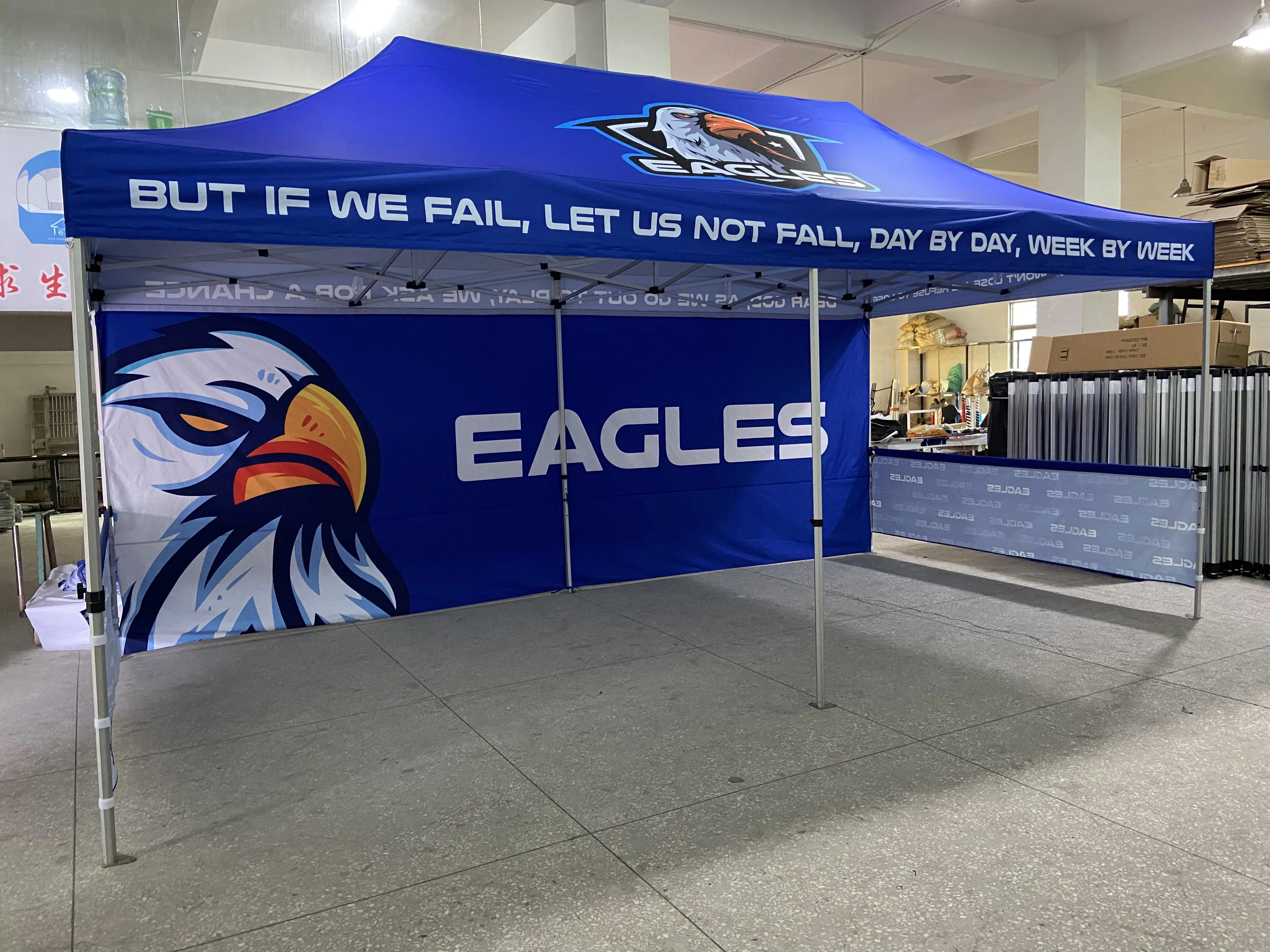 3x6 meters advertisement canopy logo printing tent with flags