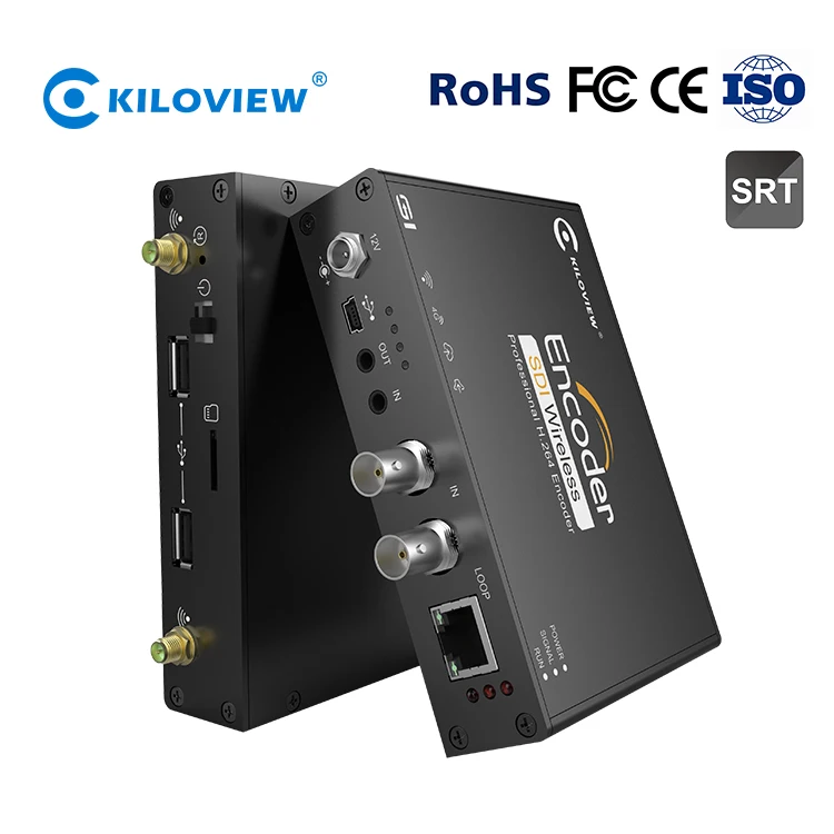 Беспроводной кодировщик sdi h.264 для ip с ethernet 4g lte wifi rtmp srt rtsp onvif