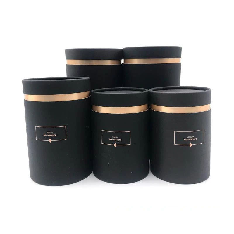Custom Luxury Cardboard Packaging Box Paper Tube for Cylinder Candle Holders Gift