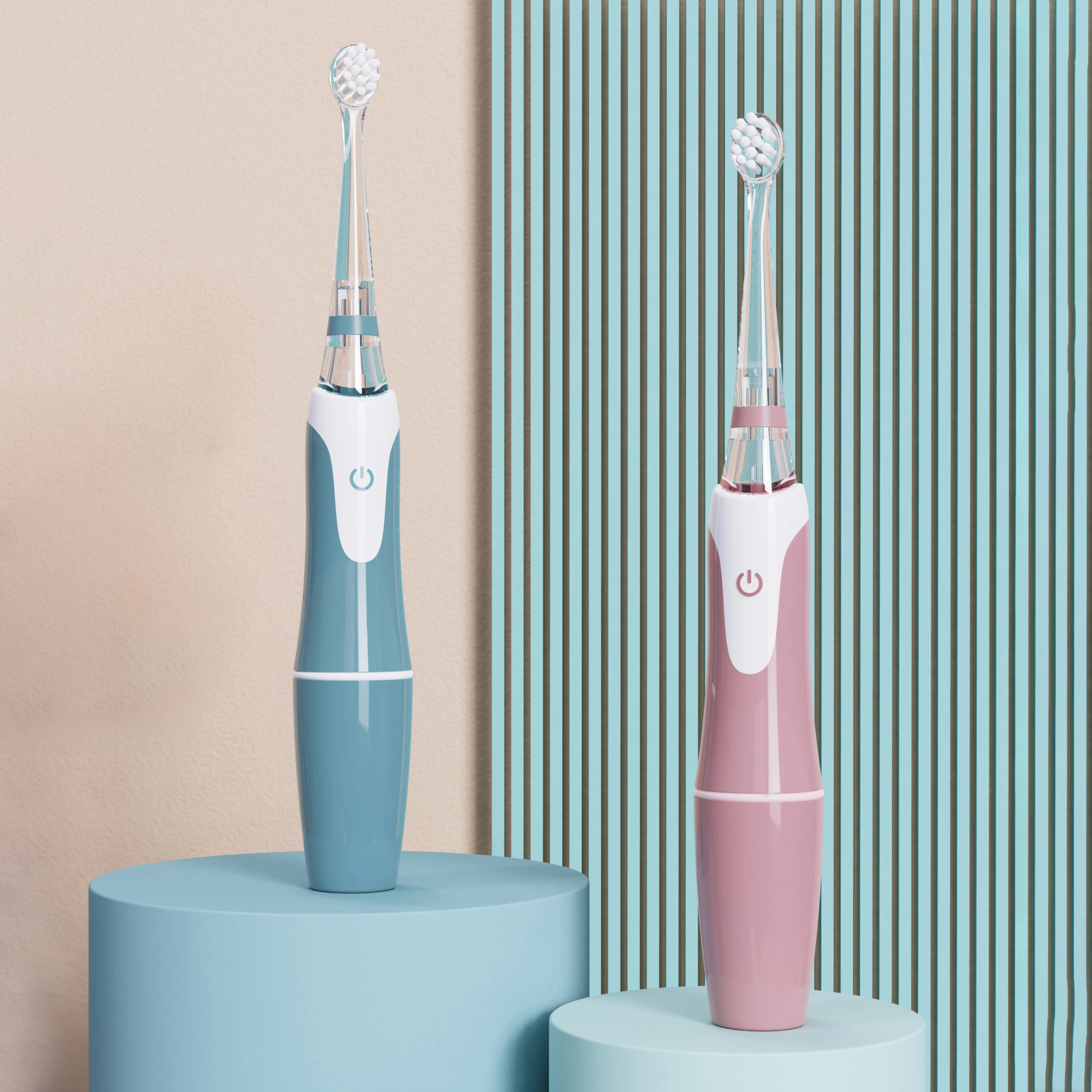 OEM Battery Powered 4 Cleaning Modes Cartoon Children Kids Tooth Brush Led Light Electric Toothbrush