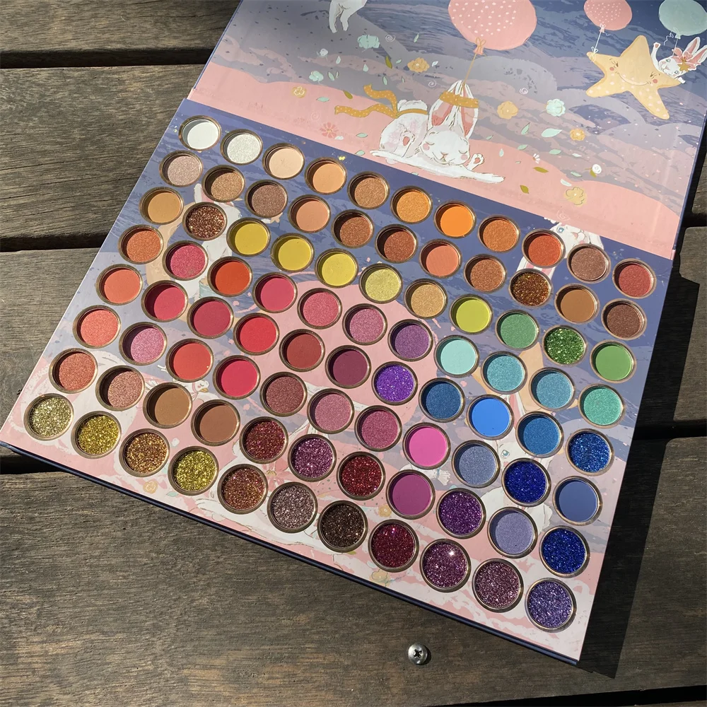 New 88 color eye shadow palette jade rabbit plate matte pearl can be customized private logo spot factory direct wholesale