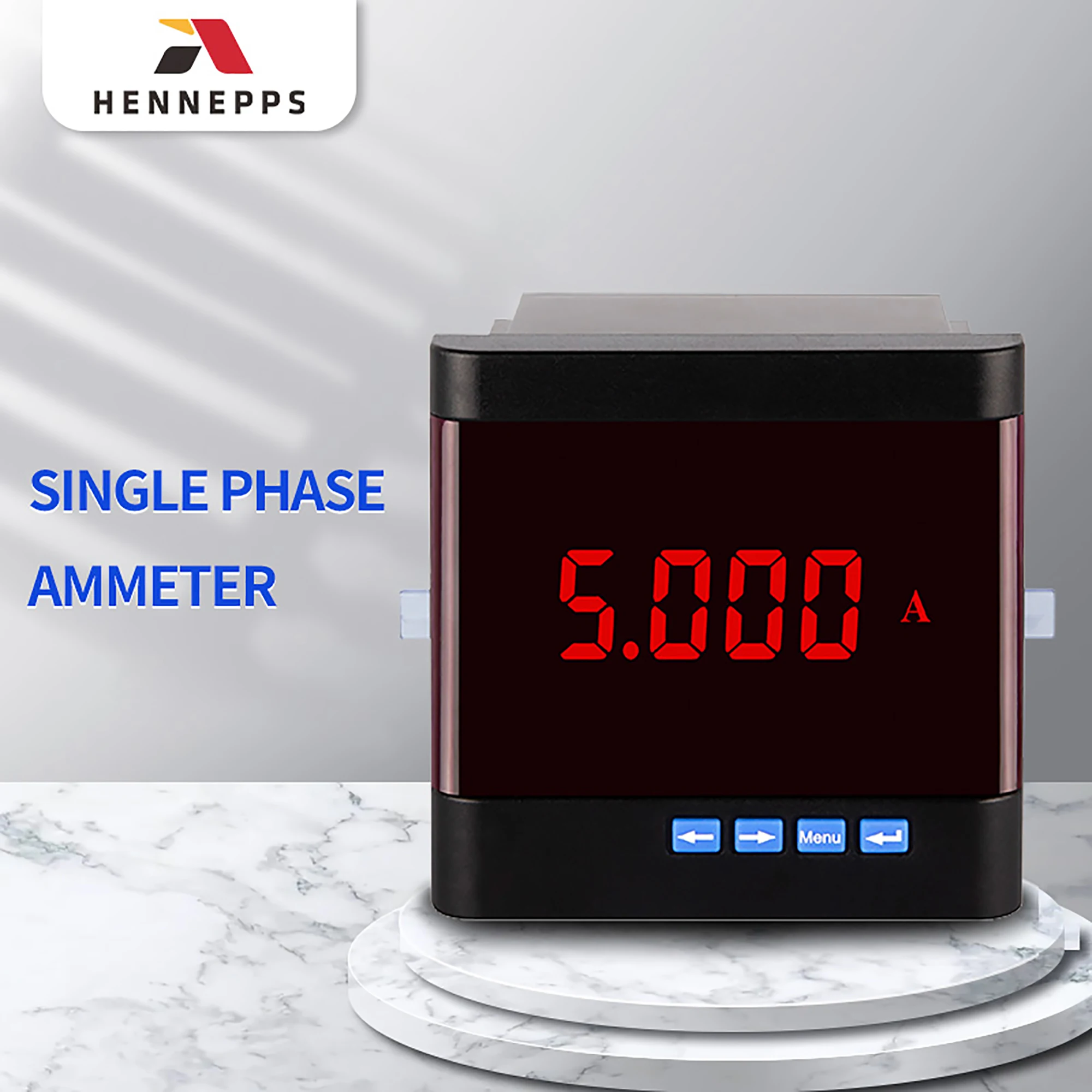 Светодиодный дисплей Hennepps 48*48 72*72 96*96 однофазный цифровой измеритель напряжения умный вольтметр с креплением на