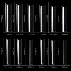 Private Logo Customized 504 PCS Extra Long Square Head Pipe False Gel Nail Tips XXL Artificial Nails