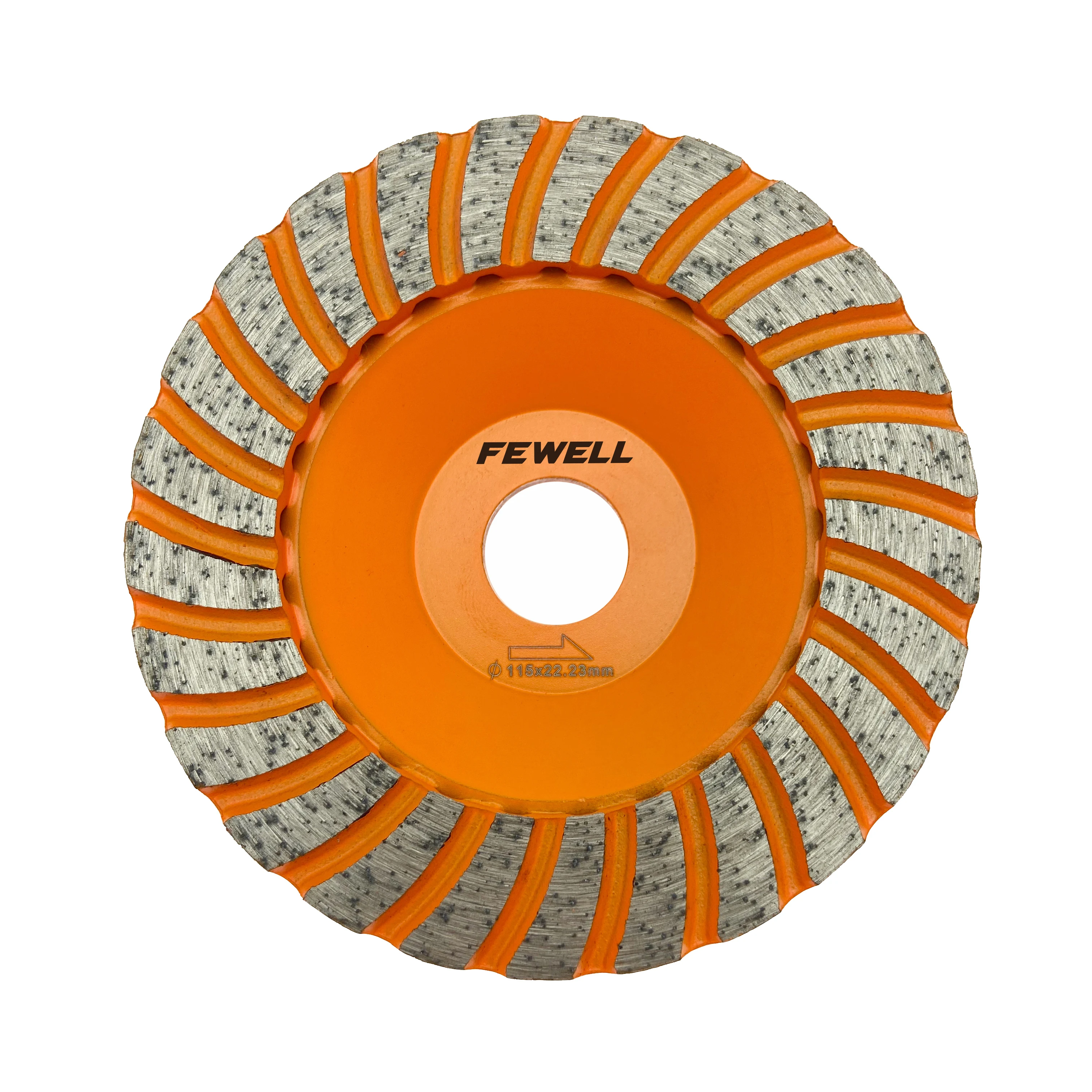 
Silver Brazed 4.5inch 115*5*22.23mm turbo diamond grinding cup wheel disc for concrete , stone 