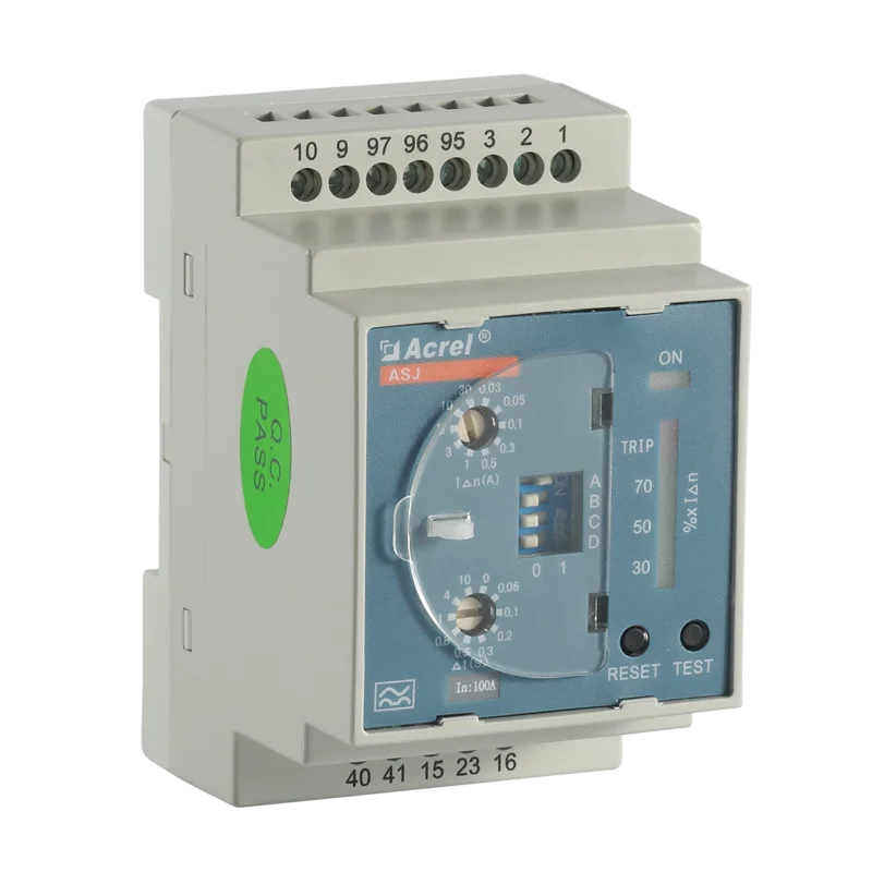 Acrel new arrival Din rail mount action relay of residual current with Current overload monitor ASJ-LD1A