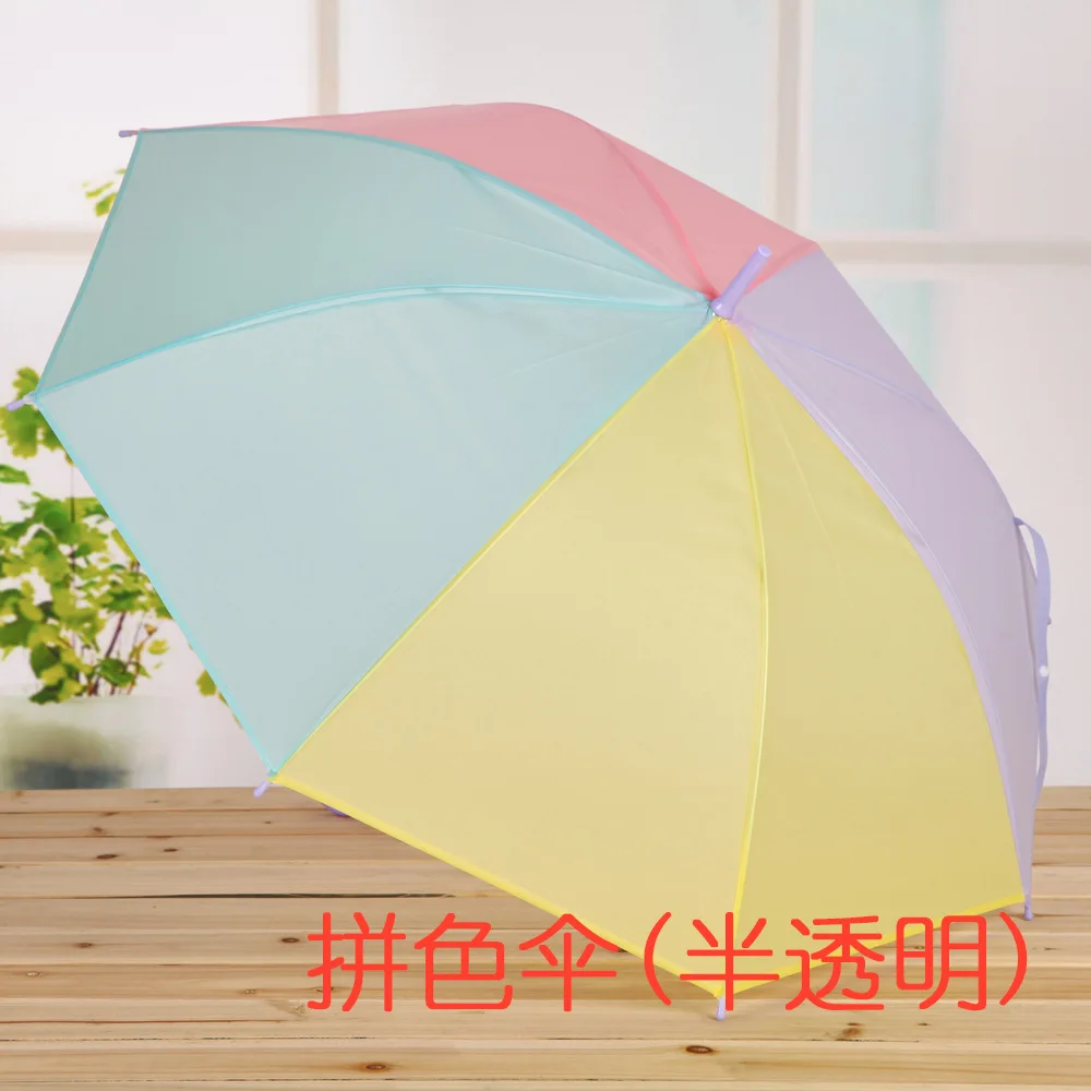 Custom color transparent auto open straight umbrella with logo prints