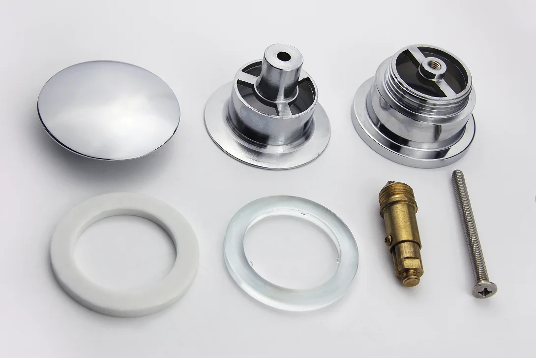 Factory Hot Sale water drain slotted waste plug surface polished chrome Big Round Top pop up drainer for bathroom sink drainage