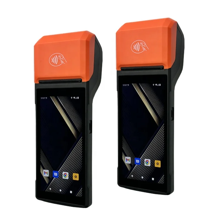 New Arrival 5.5 Inch Touch Screen 4G WIFI NFC built-in Printer Handheld Android Pos system Terminal