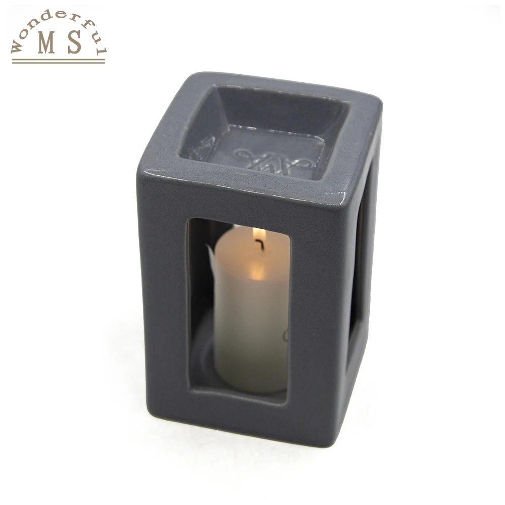 Custom Luxury Tealight Candle Holder Oil Ceramic Warmer Incense Aroma Wax Melts Burner