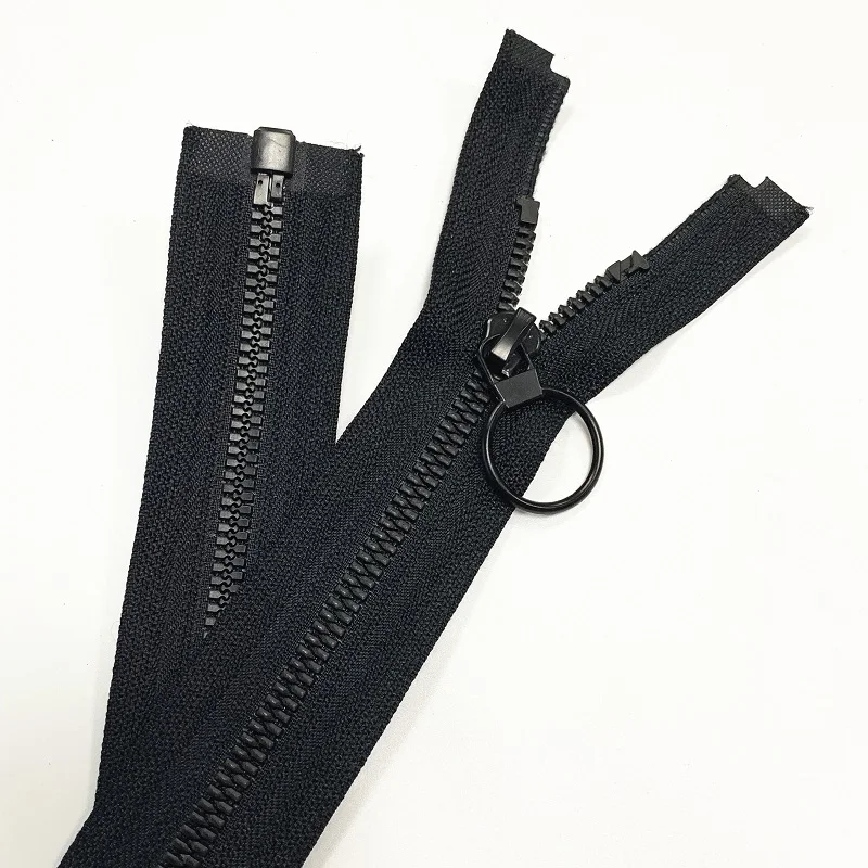 Circle zipper head Cremallera plastic vislon zipper 5 Corn Teeth open end resin zippers