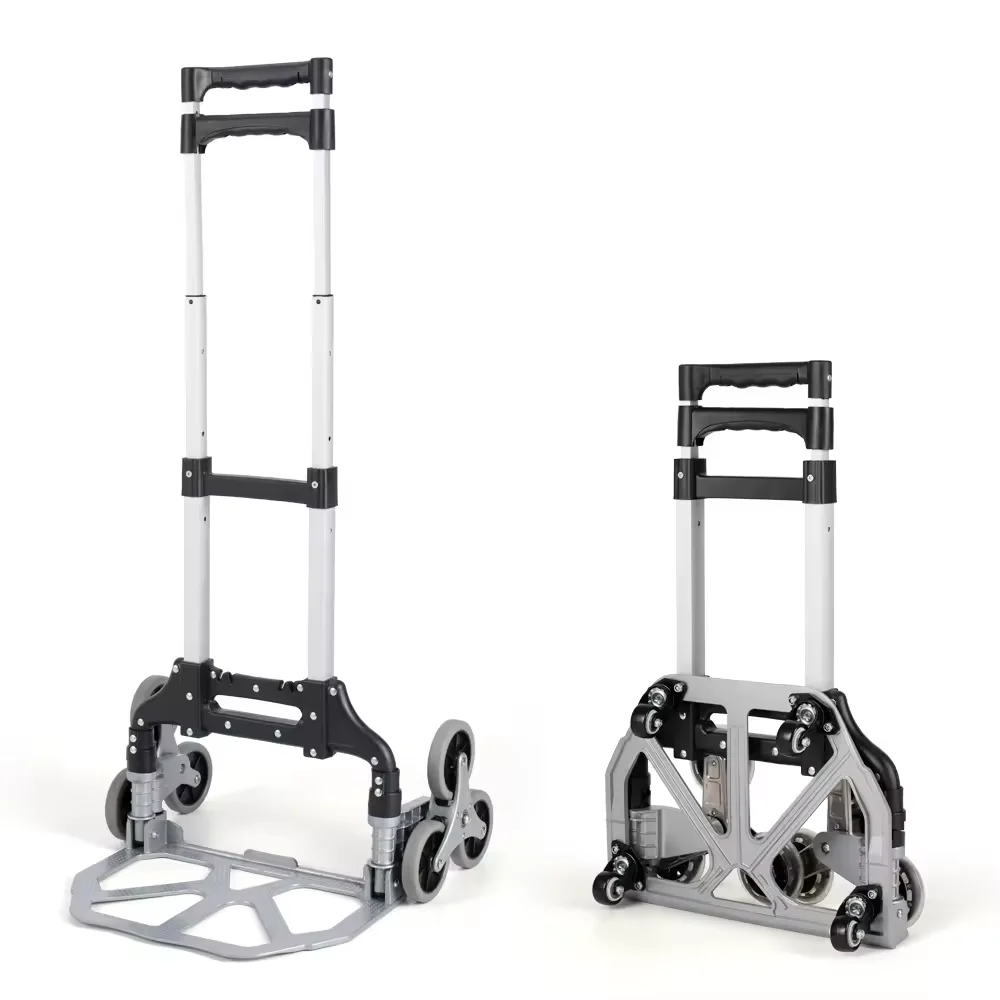 Safe Warehouse folding handling trolley Custom Logo Aluminum Hand trolley