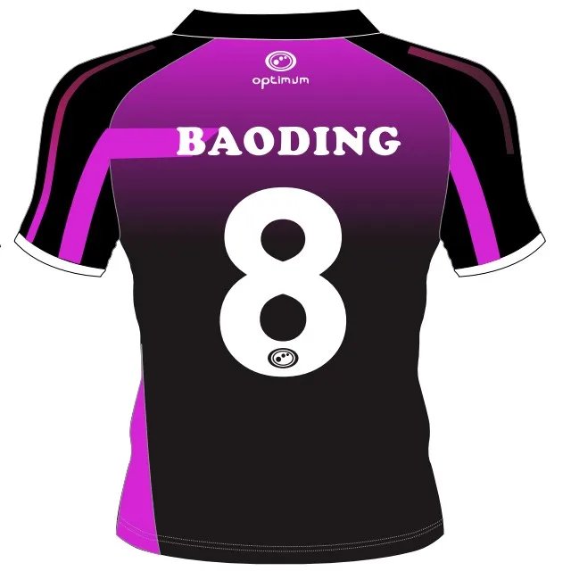 Custom Logo Sublimation 100%  Polyester Breathable Fabric  Mens Rugby Jerseys