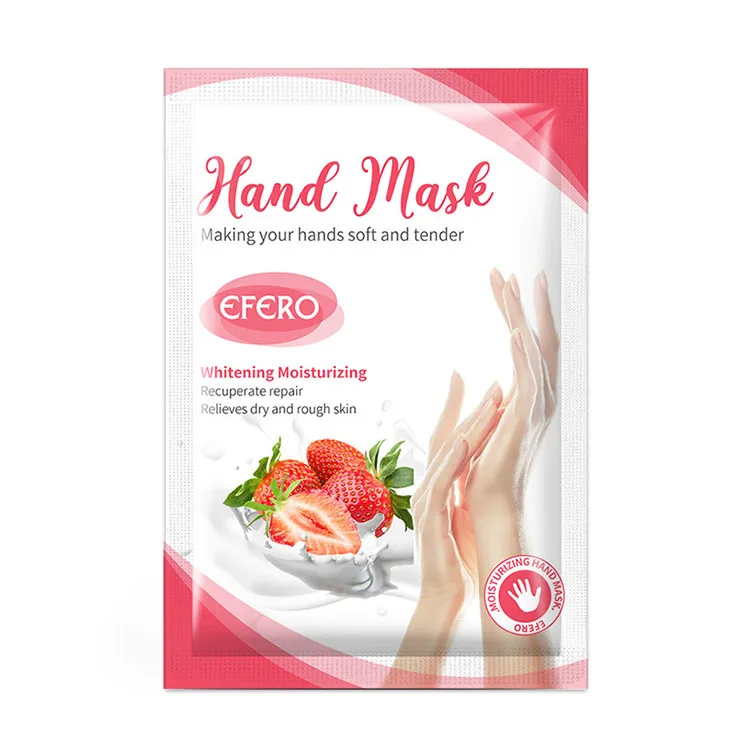 Private label strawberry Improve roughness hand mask anti aging hand peel mask