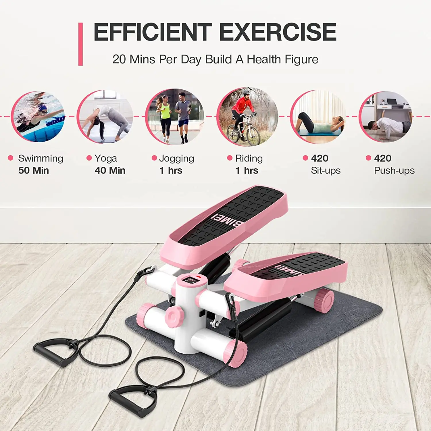 Trend Products 2024 Personal Body Building  Stair Step Cardio Equipment with Digital Monitor Fitness mini stepper