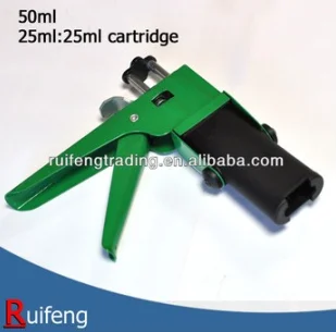 50ml (25:25)ml 1:1 Universal Mixing Dispensing Dispenser Gun Dual Cartridge Epoxy Applicator