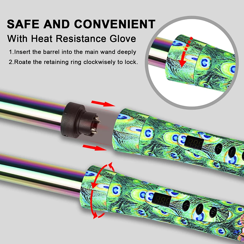 
Hot sale led electric Changeable head hair curling flat iron wholesale factory 