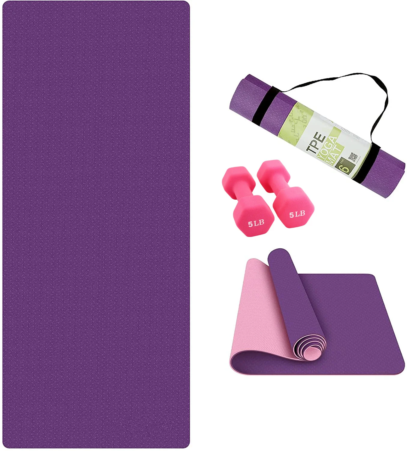 Hot Sell TPE yoga mat Black Yoga Mats Custom Print ECO Friendly Yoga Mat