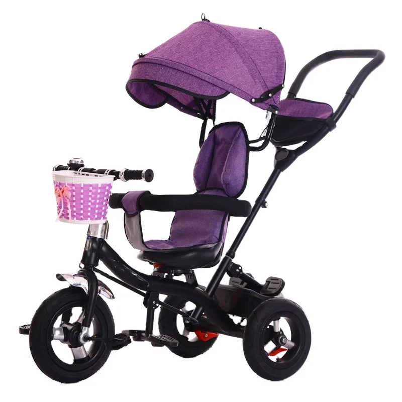 Cheap price bike baby tricycle 4 in 1 pedal tricycle for kids children air tire rotation tricicleta baby toddlers trike baby