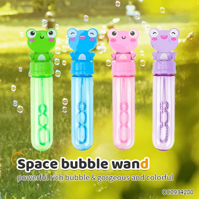 Frog animal blowing bubble bottle soap bubble toy wand for boys girls kids