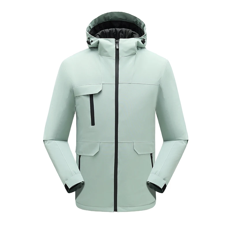 Waterproof Ski Jacket Windproof Winter Coat Warm Snow Coat Outdoor Raincoats with Removable Hood