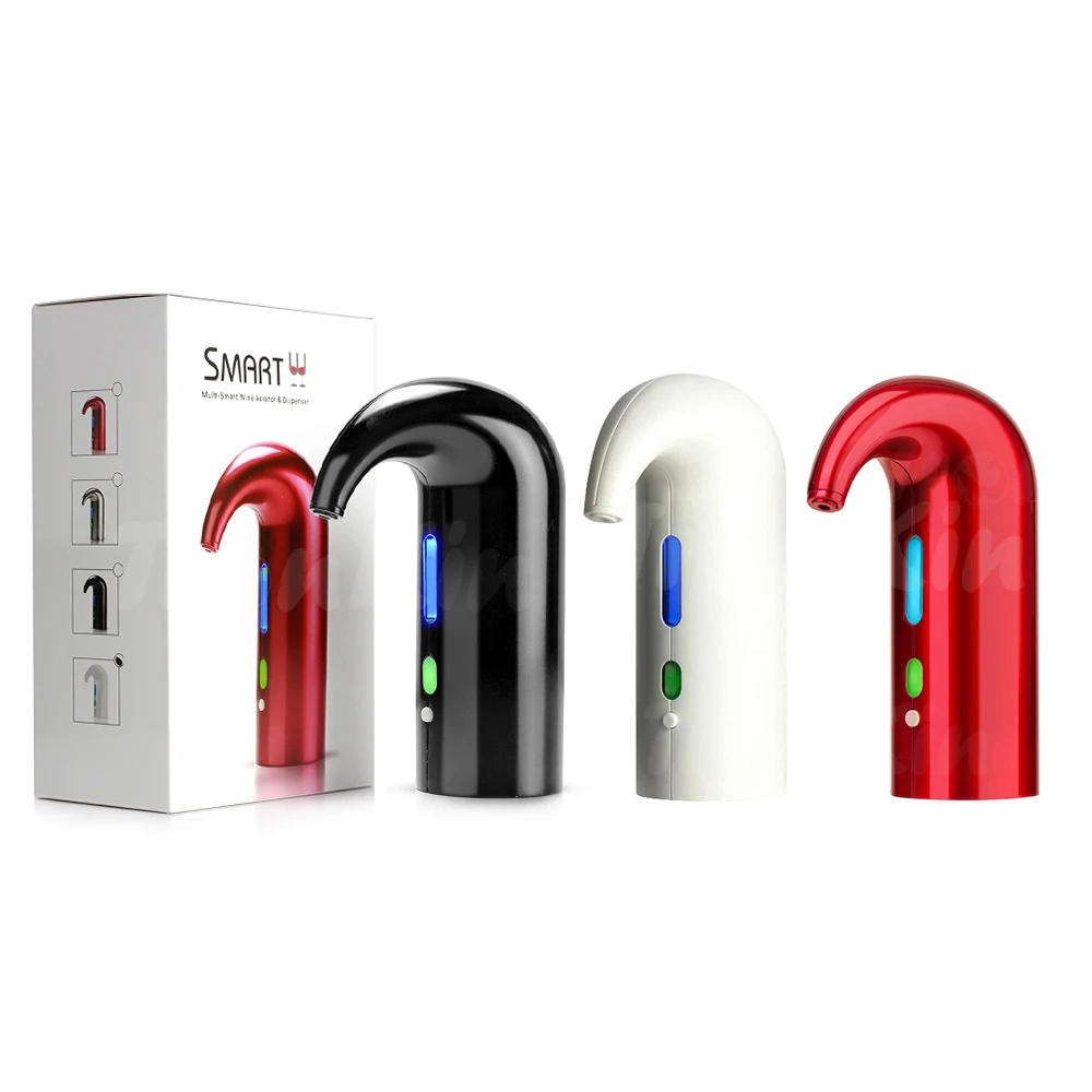 2021 Smart Electronic Aerating Wine Bottle Cooler Wine Decanter Aerator Pourer Dispenser Set Electric Wine Aerator for Sale