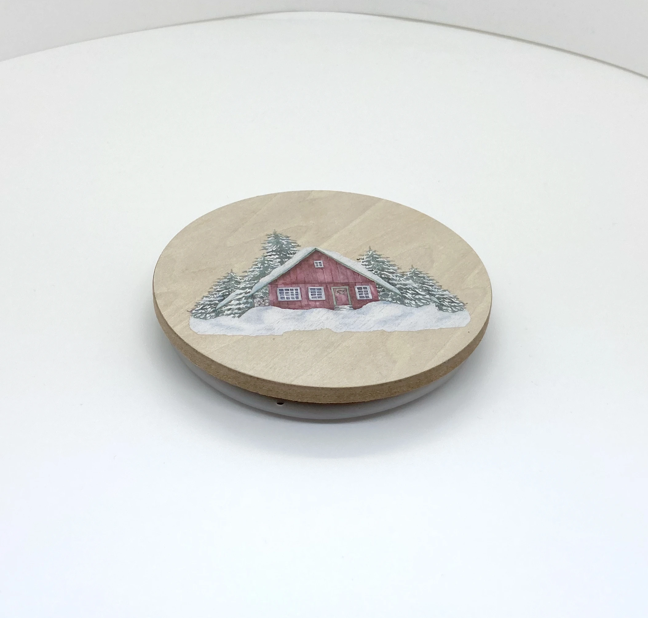 Customizable Glass Storage Jars with Wood Lids for Home DIY Art Projects Festive Holiday Celebration Wooden Craft Design