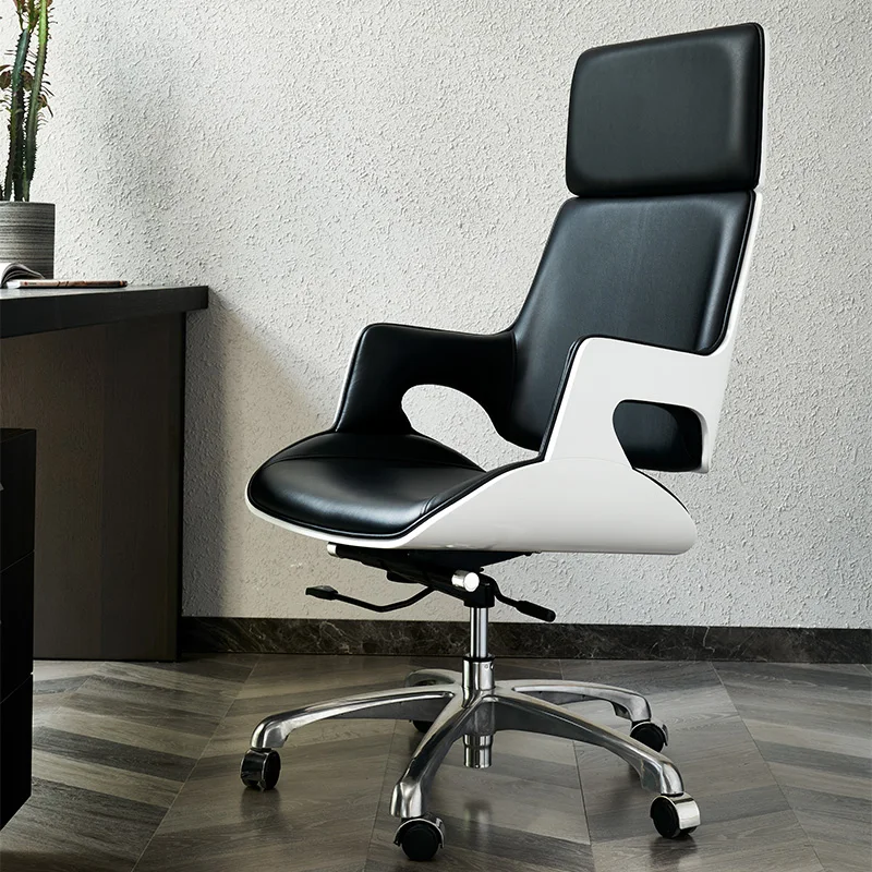 Hot Fashion High Back Computer Leather Up-down Adjustable Office Meeting Chair Home Office Swivel Revolving Lounge Chair