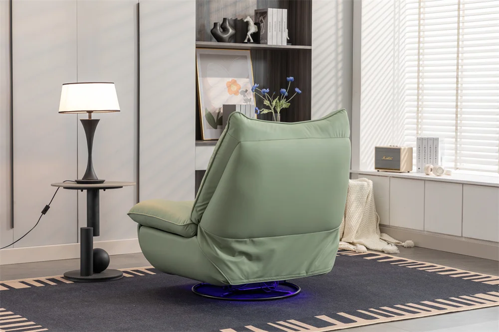 Power Recliner Rocking Chair USB Port Charge with Atmosphere Lamp Swivel Glider Recliner Sofa Chair Manufacturer for Living Room