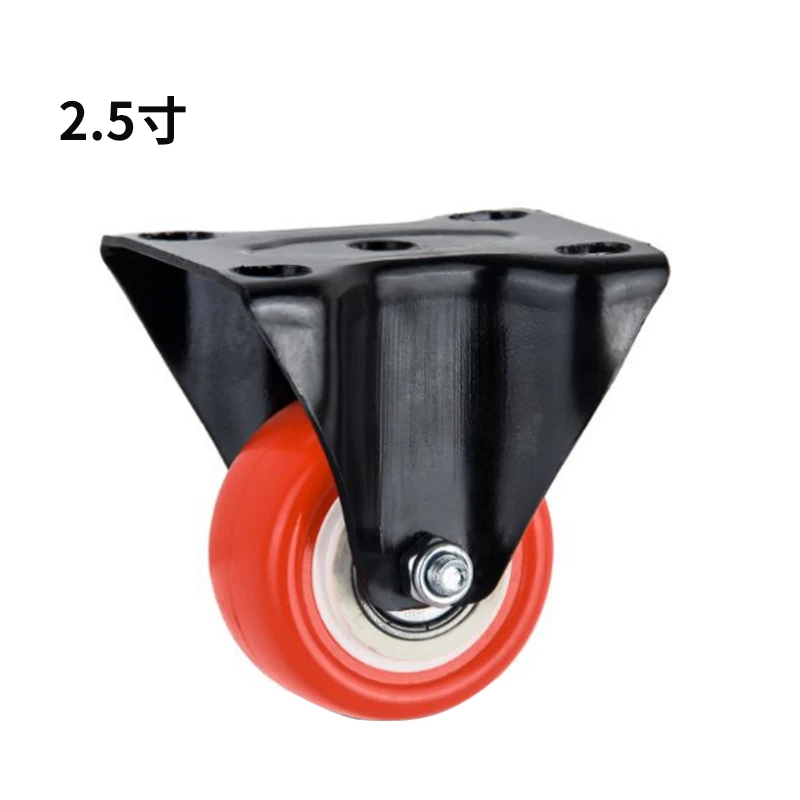Factory Price 1.5/2/2.5 Inch PVC Caster Wheels Fixed Swivel With Brake Small Wheel For Furniture Double Bearing